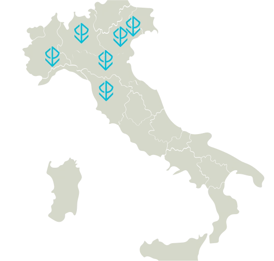 Mappa delle sedi Defynd in Italia